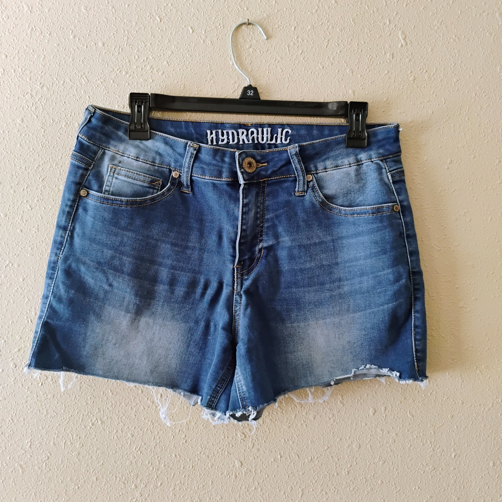 Hydraulic Women's Blue Denim Shorts - Picture 3 of 4